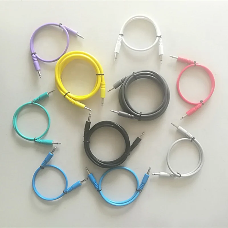  Оптовая продажа от производителя индивидуальный логотип ПВХ соединитель моно Eurorack модульный 3 5 мм аудио-и видеокабель