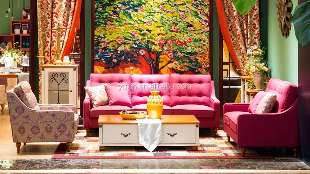 Moroccan Vintage Wooden Sofa Set for Living Room Single Sectional Removable Leather Cover Bed Design Lie-In Features Hall SOFA