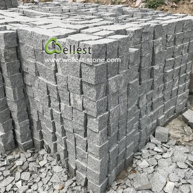 Grey stone granite cube10x10x10