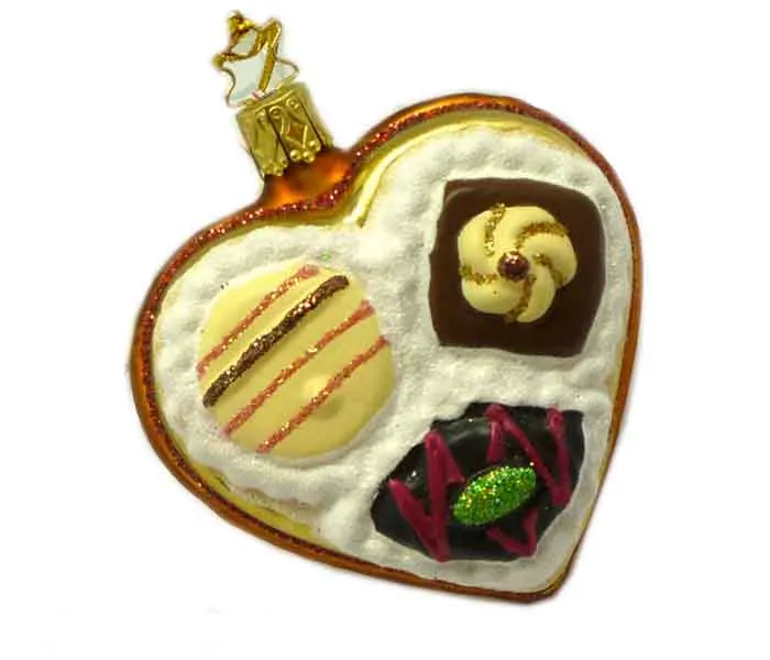 Wholesale Christmas tree hand paiting heat-shaped glass cakes