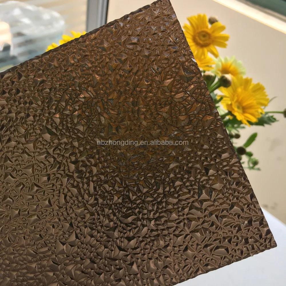 Тисненый лист из поликарбоната с голубым и зеленым опалом