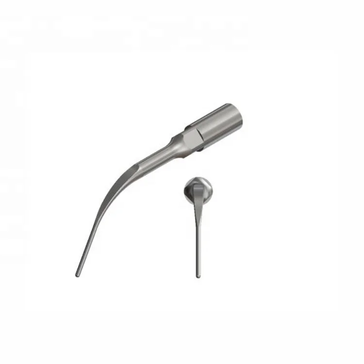 Dental tip for deep pocket irrigation and definitive scaling compatible with EMS