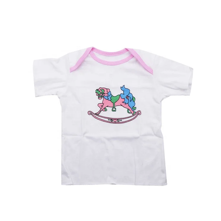 
Wholesale Custom Pink & Green Printing Pattern Baby Clothes 100% Cotton Toddler T-Shirt 