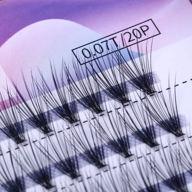 
Alibaba wholesale eyelash supplies 0.07mm 2D-20D Flare Cluster Russian Volume Eyelash Extensions Lashes 