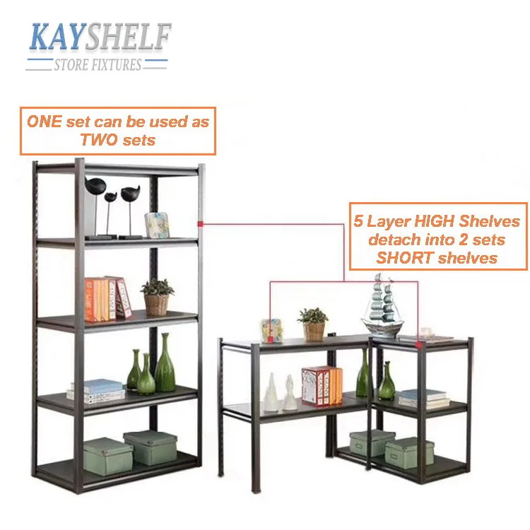 multi-function metal steel warehouse storage shelving slotted angle rivet boltless rack