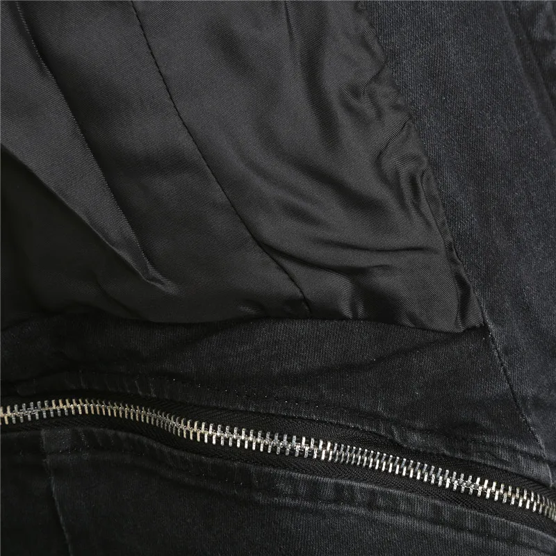 Fashion rivet punk rock jacket locomotive motorcycle zipper woman ladies jean rivet denim jacket for women