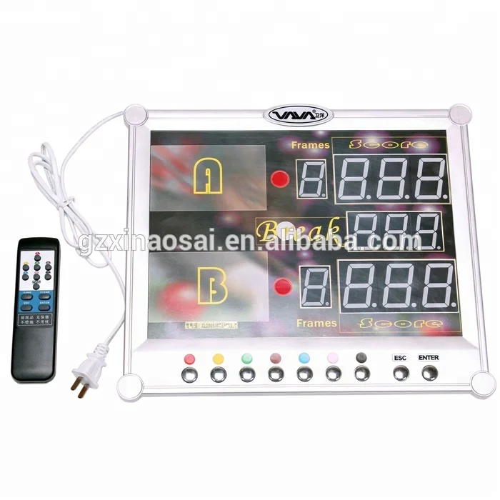 
electronic pool scoreboard,snooker scoreboard,billiard accessories 