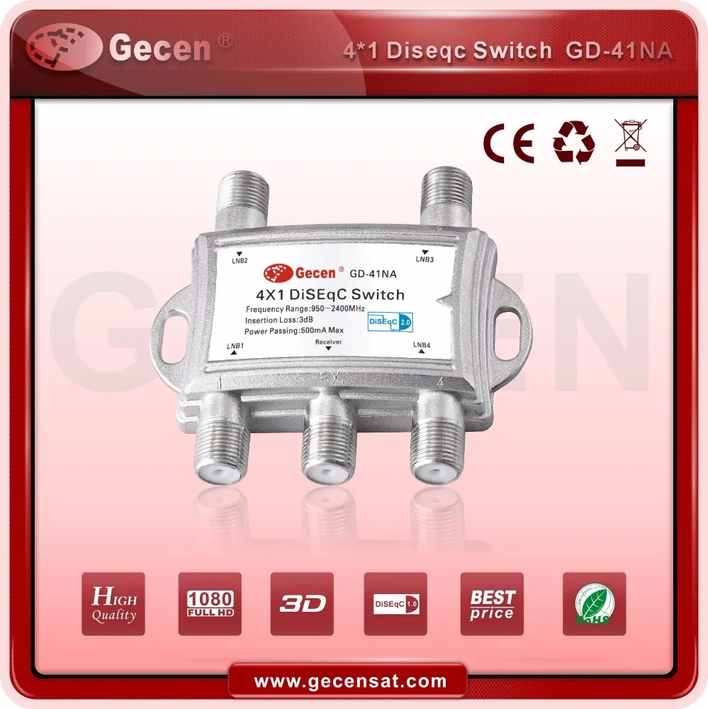 4 IN 1 ORIGINAL STRONGEST  GECEN DISEQC SWITCH GD-41A WITH VERY GOOD QUALITY