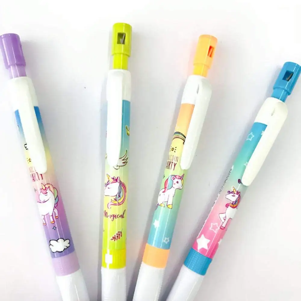 Kawaii Cute Unicorn Press Automatic Mechanical Pencil Supply Stationery 2.0mm