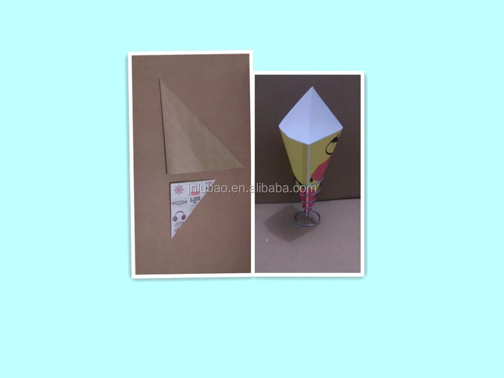 take away and convenient paper cone for fries food package