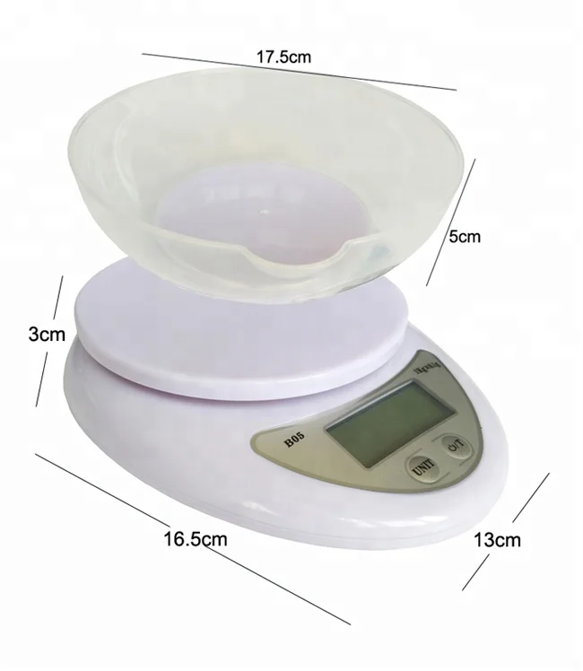 Custom Amazon Hot Selling Branded 1kg Digital Multifunctional Kitchen Scale with Removable Bowl