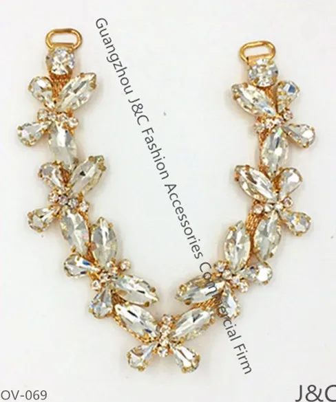 U shape acrylic stone shoes jewlery accessories