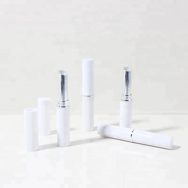Small capacity white lipstick tube lip balm tube multi balm stick plastic lip gloss soft tube container