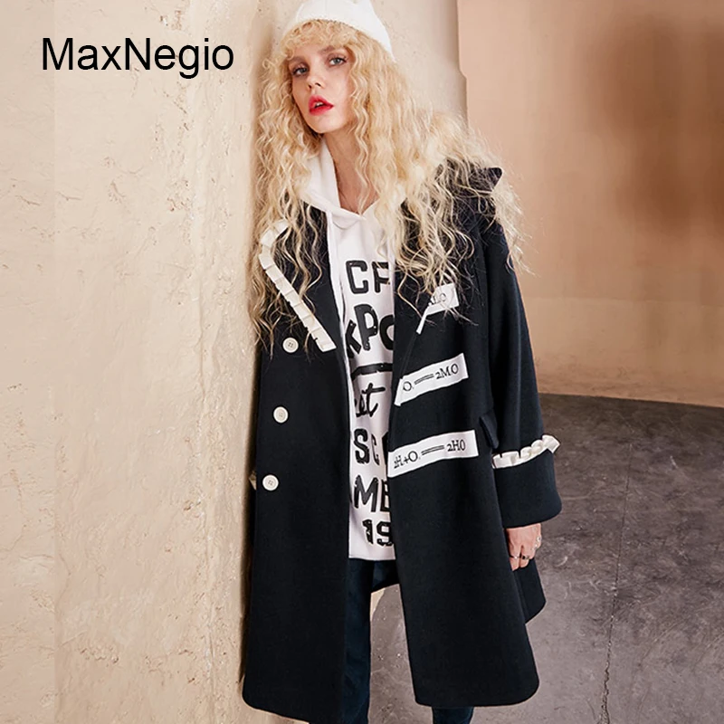 
Maxnegio Women Winter Long Coats Turkey Embroidered Fleece Jacket 