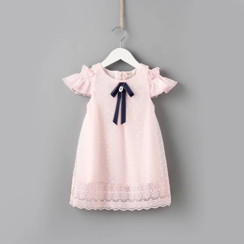 OEM service ONLY  baby Clothing short sleeve summer KIDS girls long dresses girls party clothes