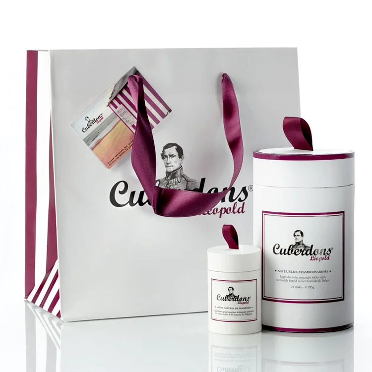 Custom Classic Belgium Cardboard Paper Canister For Food Cuberdons Packaging