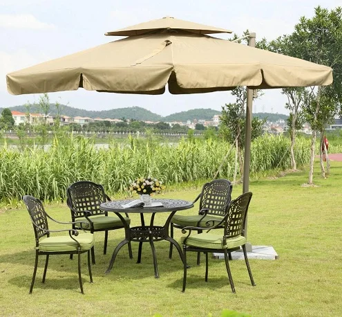 Good Quality Multi-position Restaurant Terrace Garden Outdoor Roman Umbrella