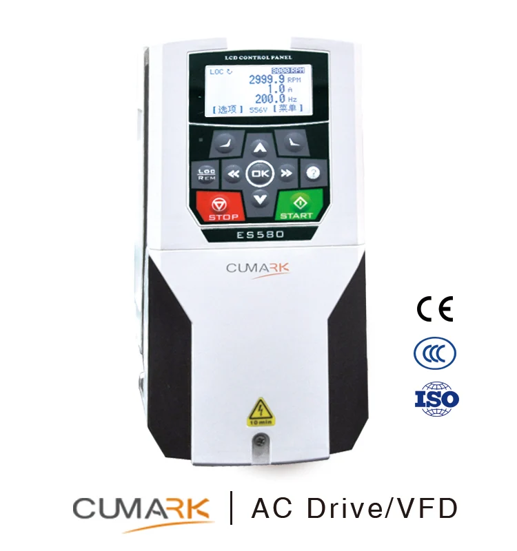 
Cumark ES580 high reliability general purpose variable frequency drive with STO terminal application macro 