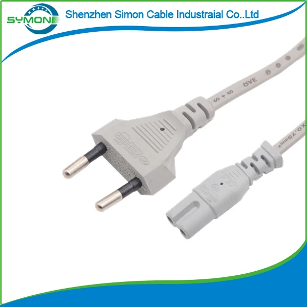 
hot sells EU 2pin assembled plug power cord 2 pin ac power cord plug 