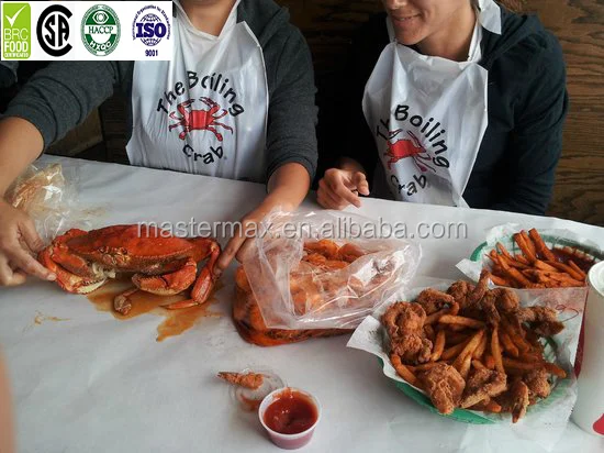 
Adult printed PE bibs ,disposable plastic bibs with factory price 