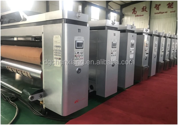 China automatic corrugated box flexo printing carton machine printer slotter for sale