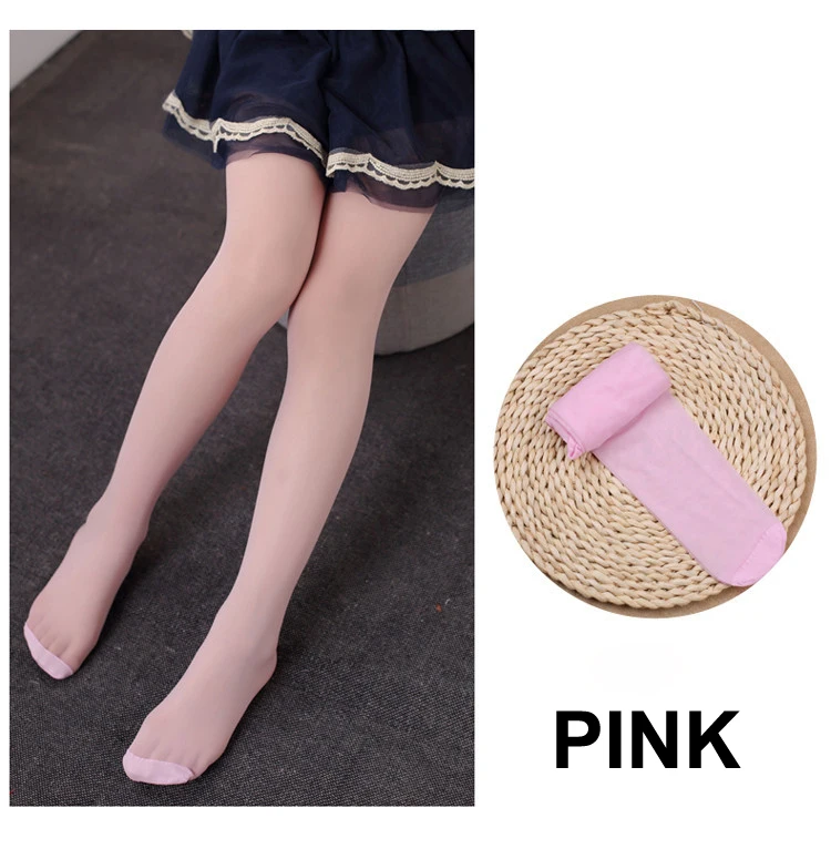 Cute Girls Colorful Decorative Dancing Footed Tights Kids Ballet Dance Tube Pantyhose Tights 15D