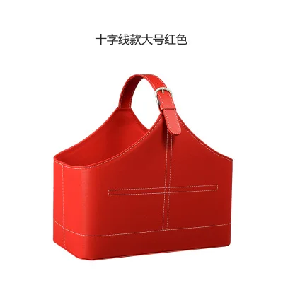 New design Christmas fancy baskets leather gift baskets empty