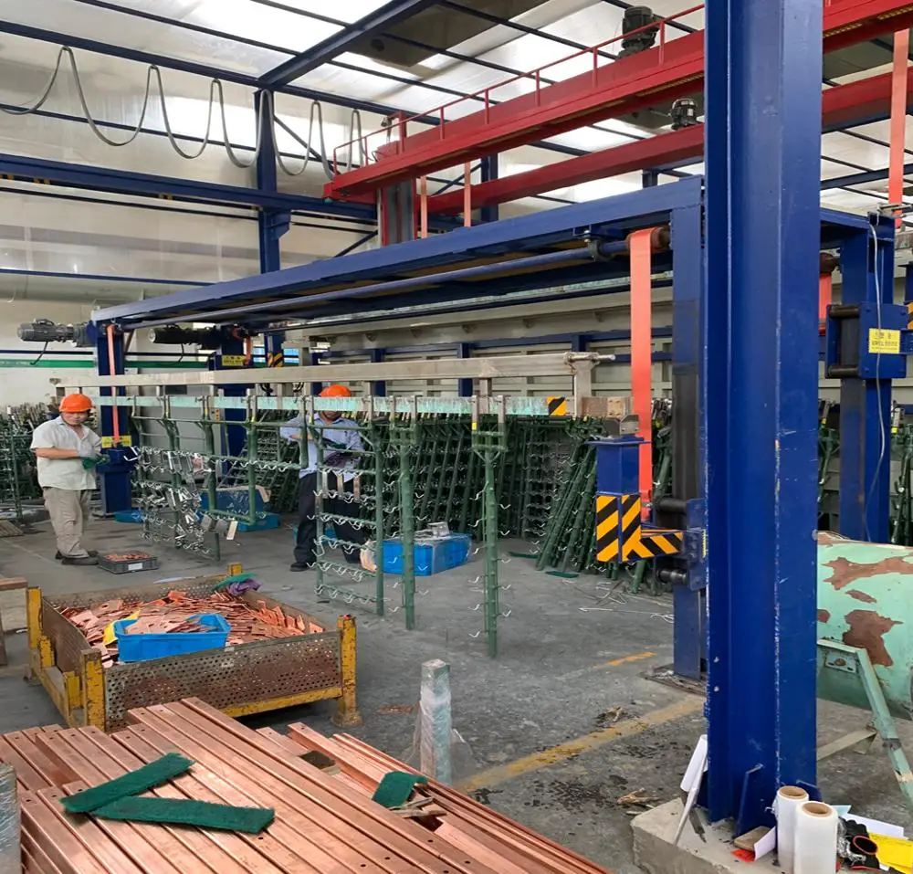 Environmental friendly automatic gantry crane rack plating line machine for nickel zinc chrome copper plating industry