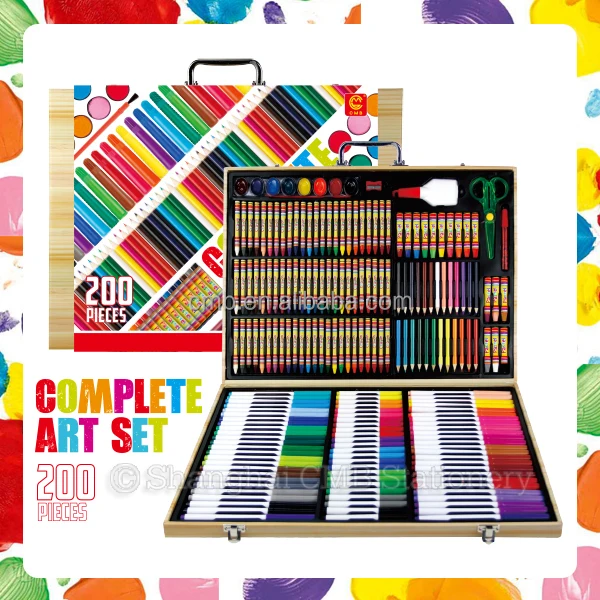 Multi-functional Portable Essential Art Supplies Set for School Kids Drawing