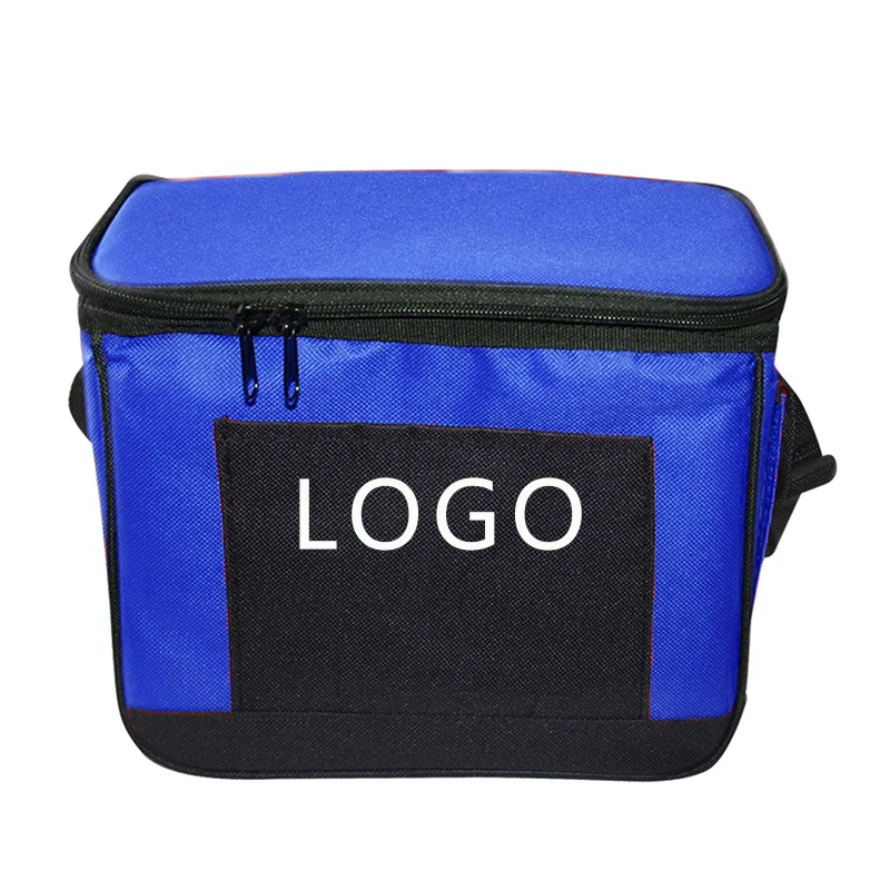 
Customized Logo Printing With Zipper Lunch Wine Bottle Portable Cooler Bag 