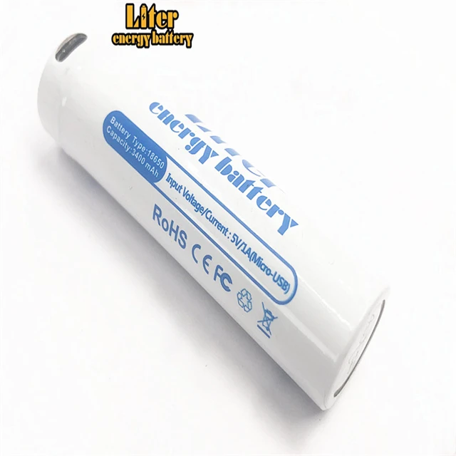 
first USB 18650 3.7v 3400mAh rechargeable lithium battery continuance rechargeable usb batteries 