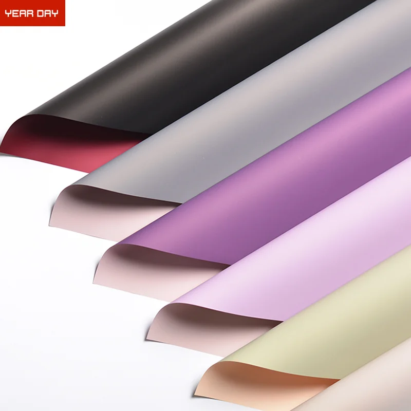 Оптовая продажа, индивидуальная цветная полупрозрачная Корейская Водонепроницаемая оберточная бумага для цветов