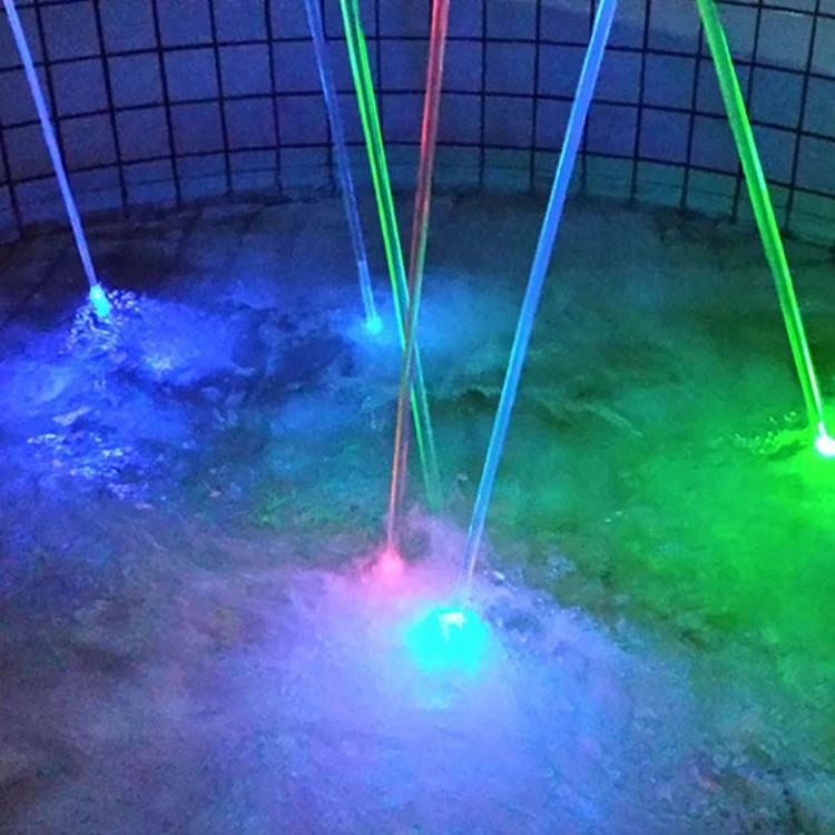 Glass Shape Glazy Water Column Dancing Jumping Jet Fountain