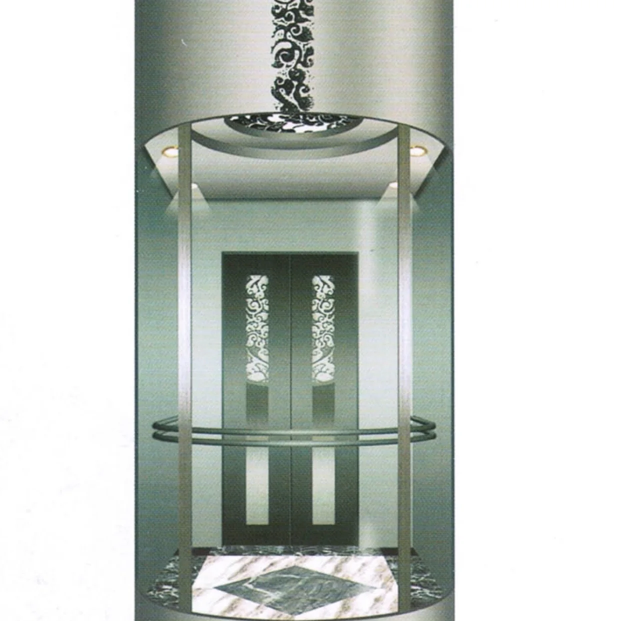 Lift solar panoramic small shaft glass elevator