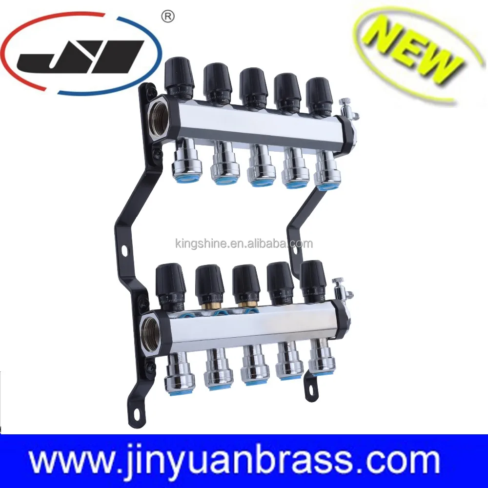 Lead Free Brass Push fit manifold floor heating manifold for pex pipe