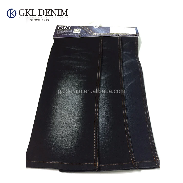 GL6719-2 China Factory Wholesale Checked Denim Material Korean Black Abaya Fabric