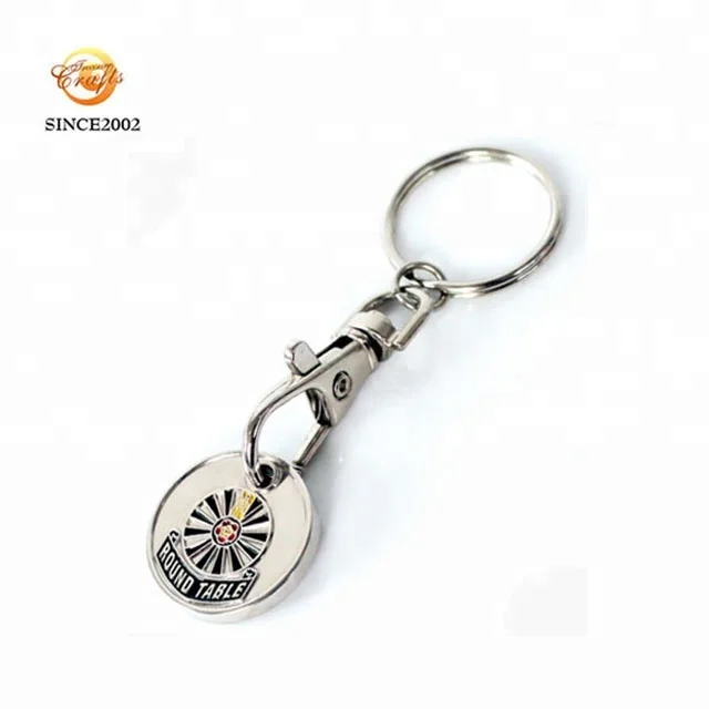 cheap new UK shopping trolley coin keyring