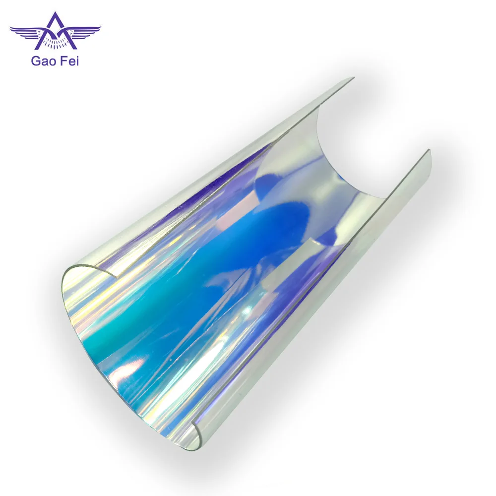 pvc holographic transparent iridescent film for making various bags/shoes