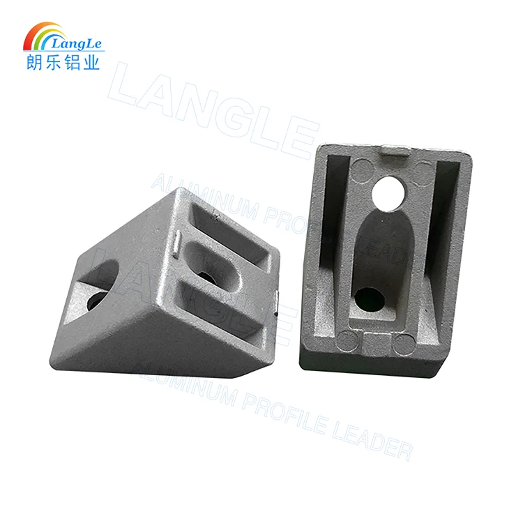 L Shape Good Price Shock Absorber 45 Degree Connector Angle Corner Bracket For aluminum profile