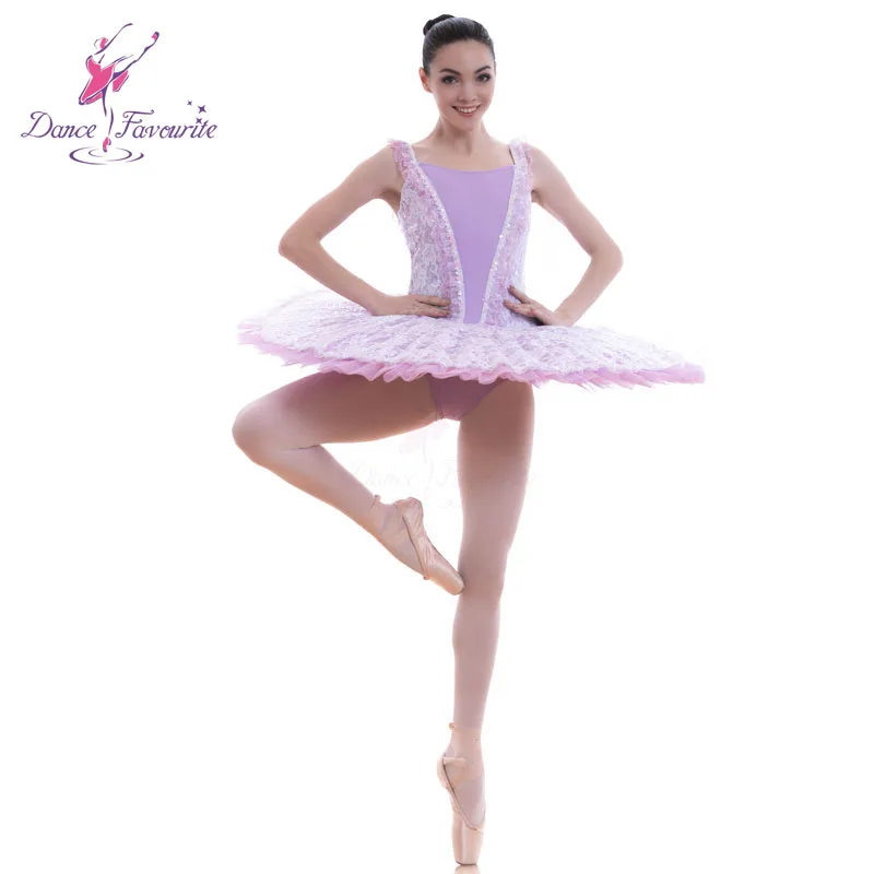 Lilac professional ballet dance tutu dress performance wear solo dance pancake tutus dance wear women BLL047