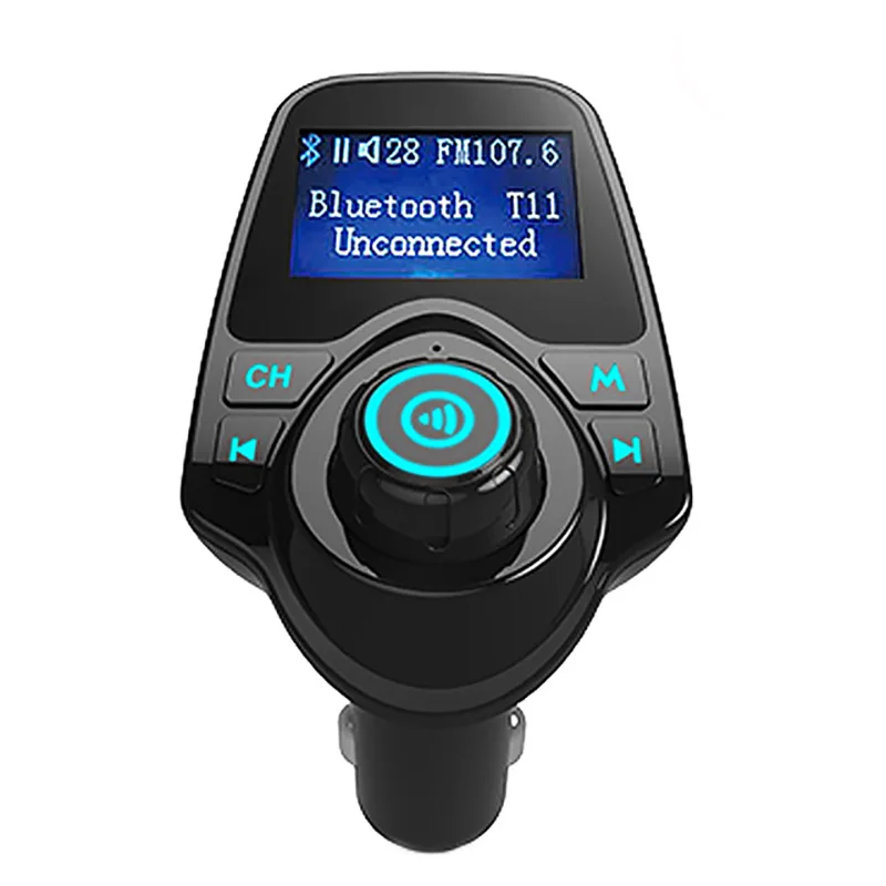 Hot T11 Blue tooth Handsfree Fm Transmitter Car Kit Wireless LCD Mp3 Player Modulator Radio Adapter USB TF Charger Flash Receive