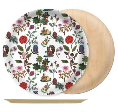 Под заказ кофейная чашка бумажная печатная прессованная древесина березовые виниры лоток