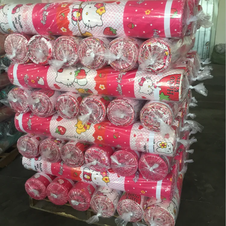 
100% polyester textile material microfiber pigment printed bed sheet fabric in rolls 