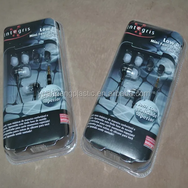 Customized hanging clamshell blister packaging with printed insert card PVC clamshell blister packaging with custom size