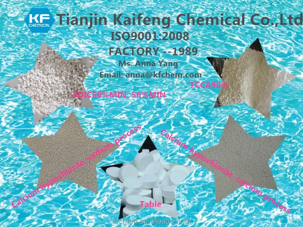 factory supply swimming pool CHLOR 90%, 70%, 65%, 60%