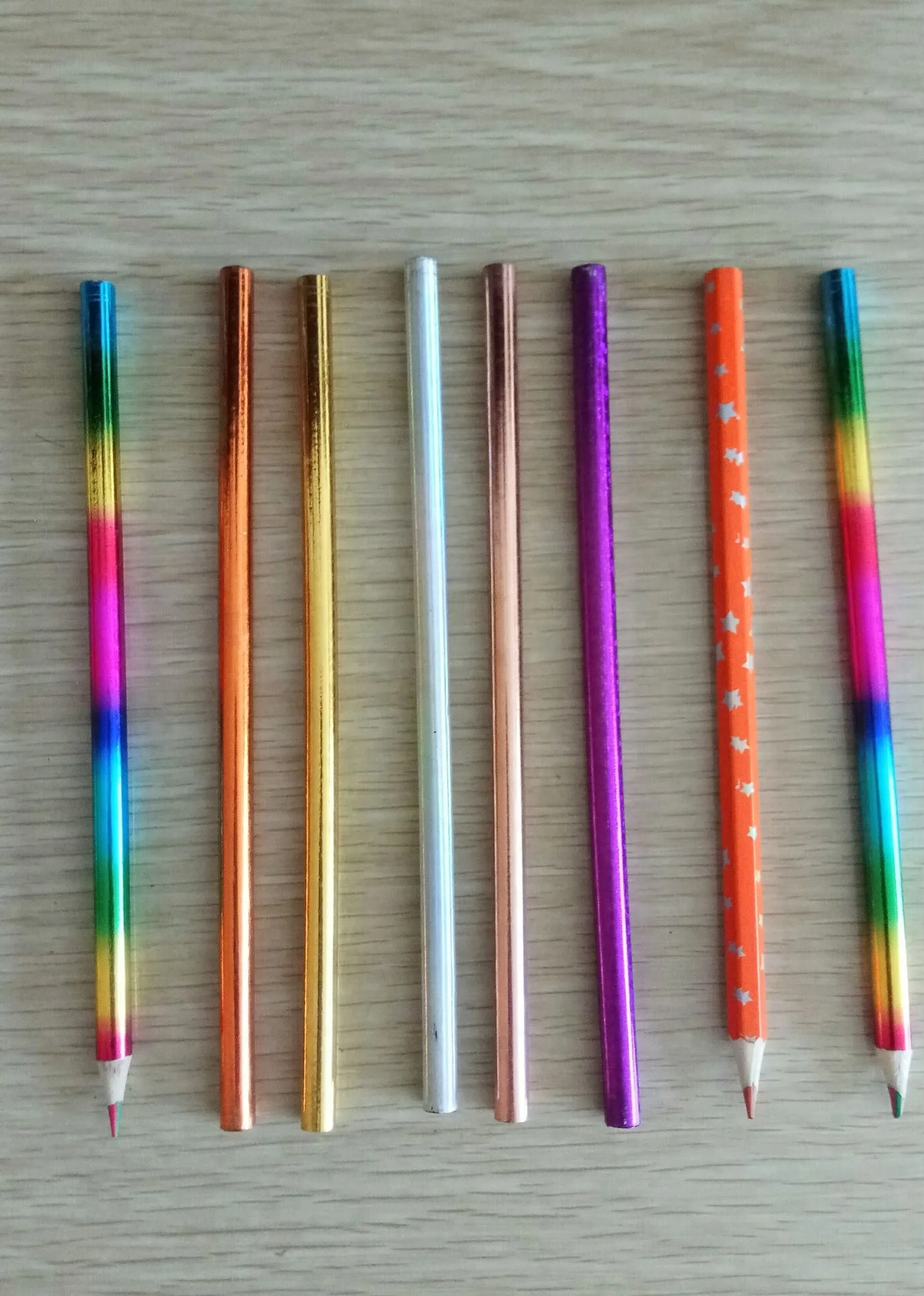 
Special striped foil wooden golf score pencil 