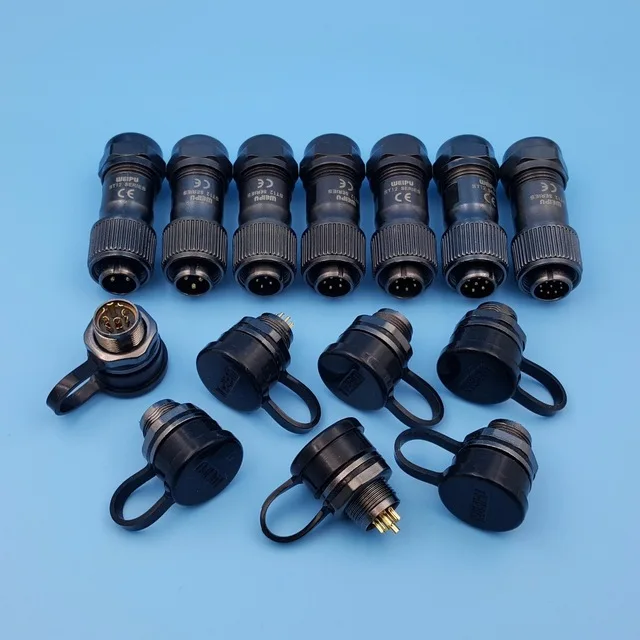 WEIPU ST1210P ST1212S Threaded Coupling IP67 2 3 4 5 6 7 9pin Connector Plug Socket Aviation Cable Female Male ST12 Connector