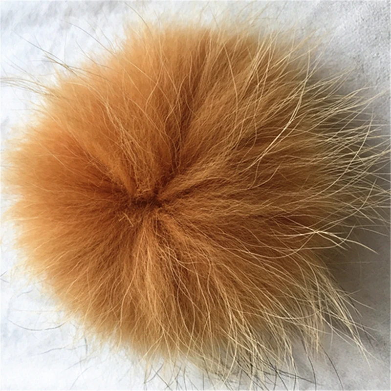 Wholesale Pom Pom For Beanie Hats, Snap On fluffy fox fur Pompom, Detachable raccoon Fur Ball
