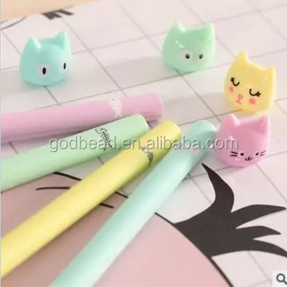 2017 Hot Sale Cute Cartoon Cat Gel Pen Kawaii Stationery Pens Plastic Material Escolar Office School Supplies Papelaria