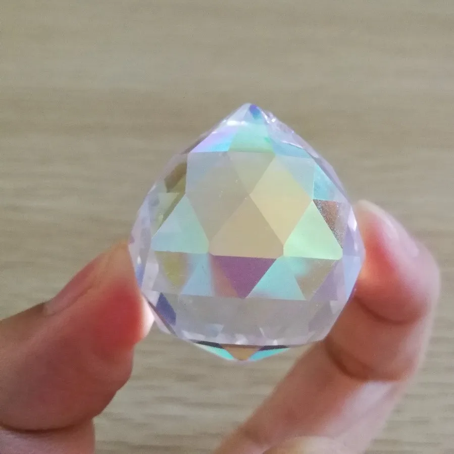 Crystal Coating AB Crystal Faceted hanging Ball for Chandelier lighting parts decoration